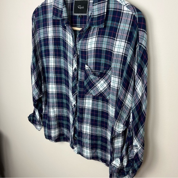 Rails Maddox Dolman Sleeve Flannel Plaid Button Down‎ Top - Picture 6 of 13